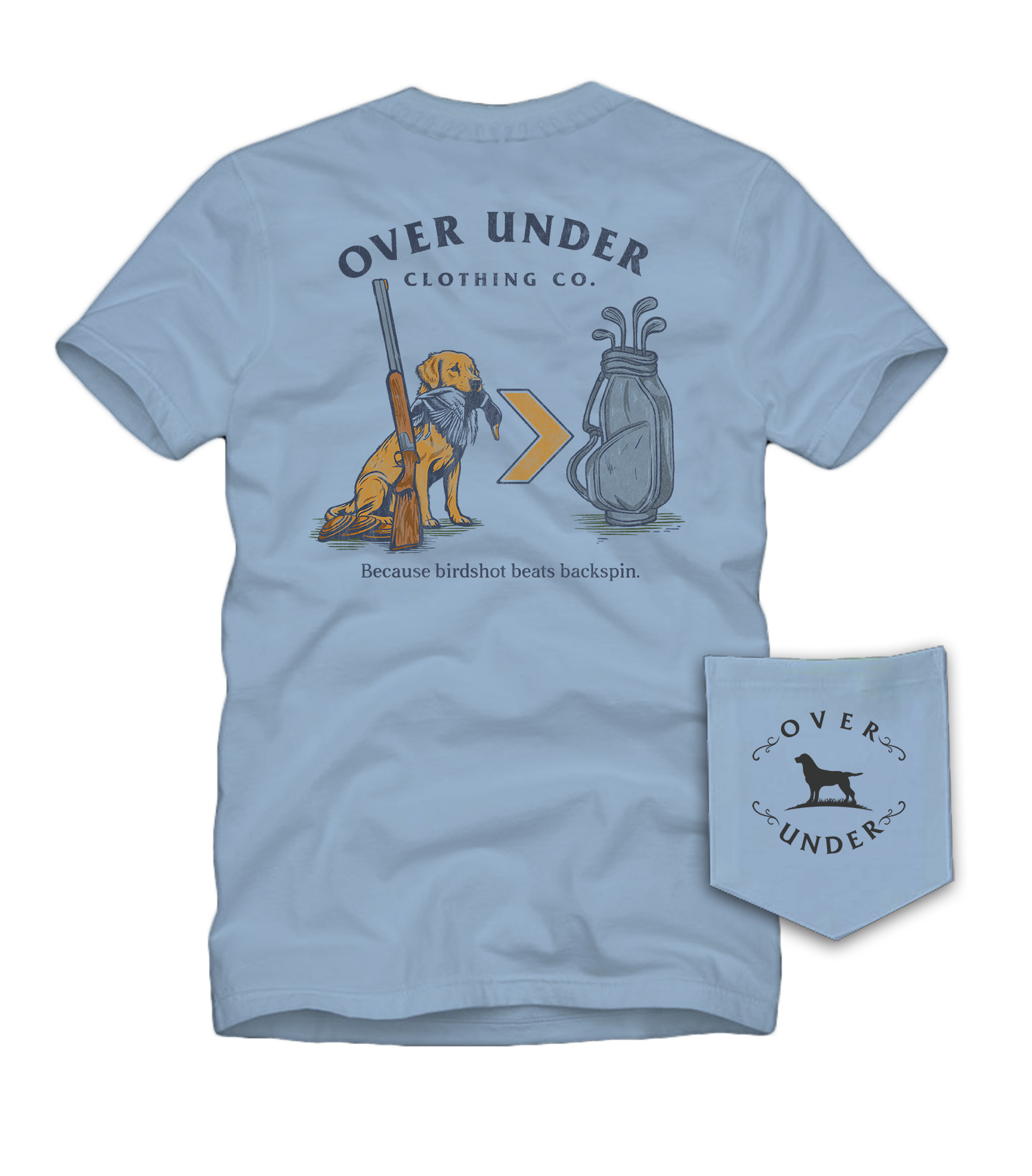 S/S Birdshots Greater T-Shirt Chambray – Over Under Clothing