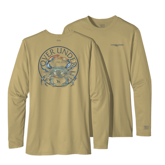 L/S Tidal Tech Blue Crab Sunshine