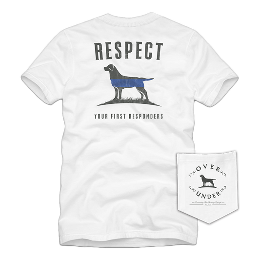 S/S Blue Line Respect T-Shirt White