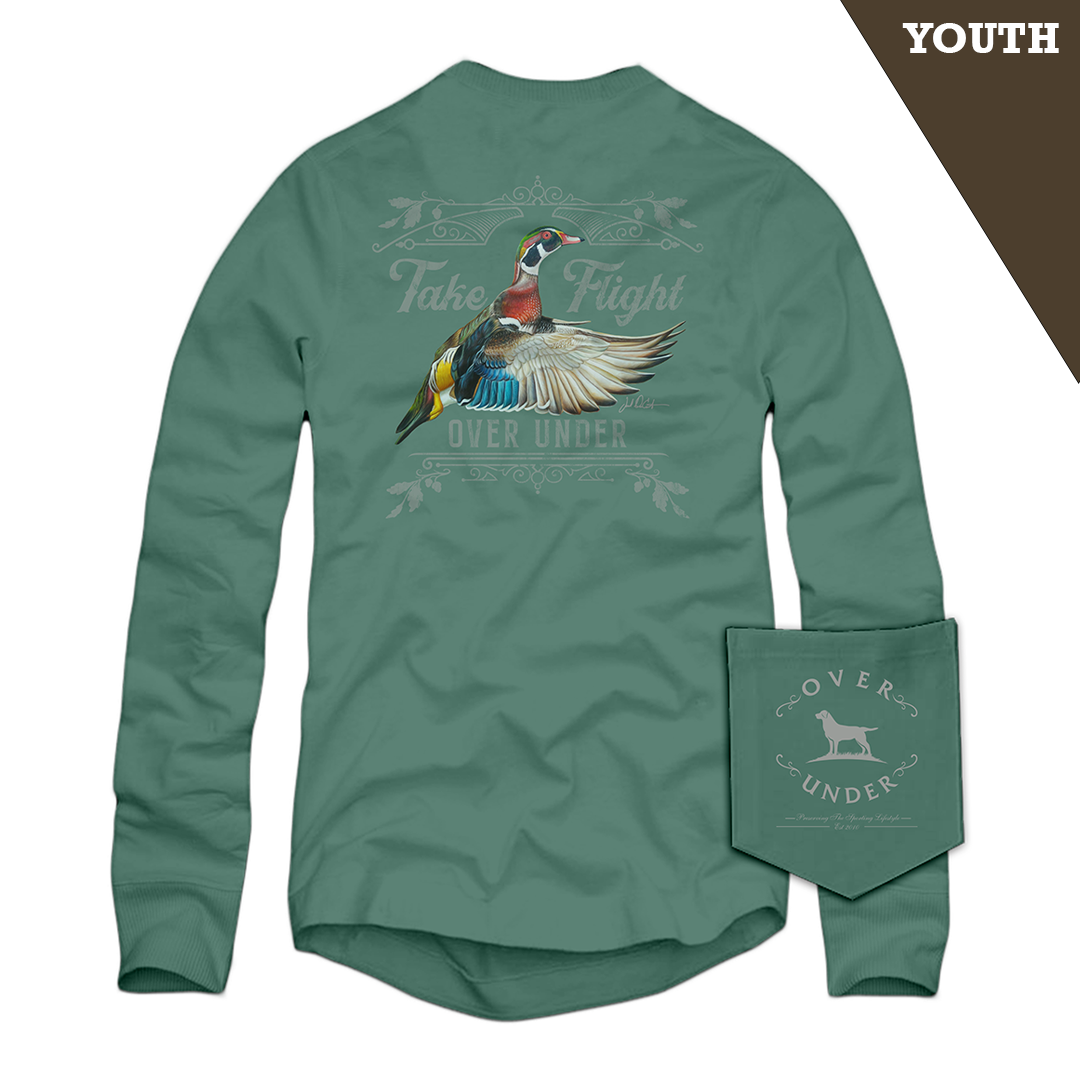 L/S Youth Take Flight T-Shirt Light Green