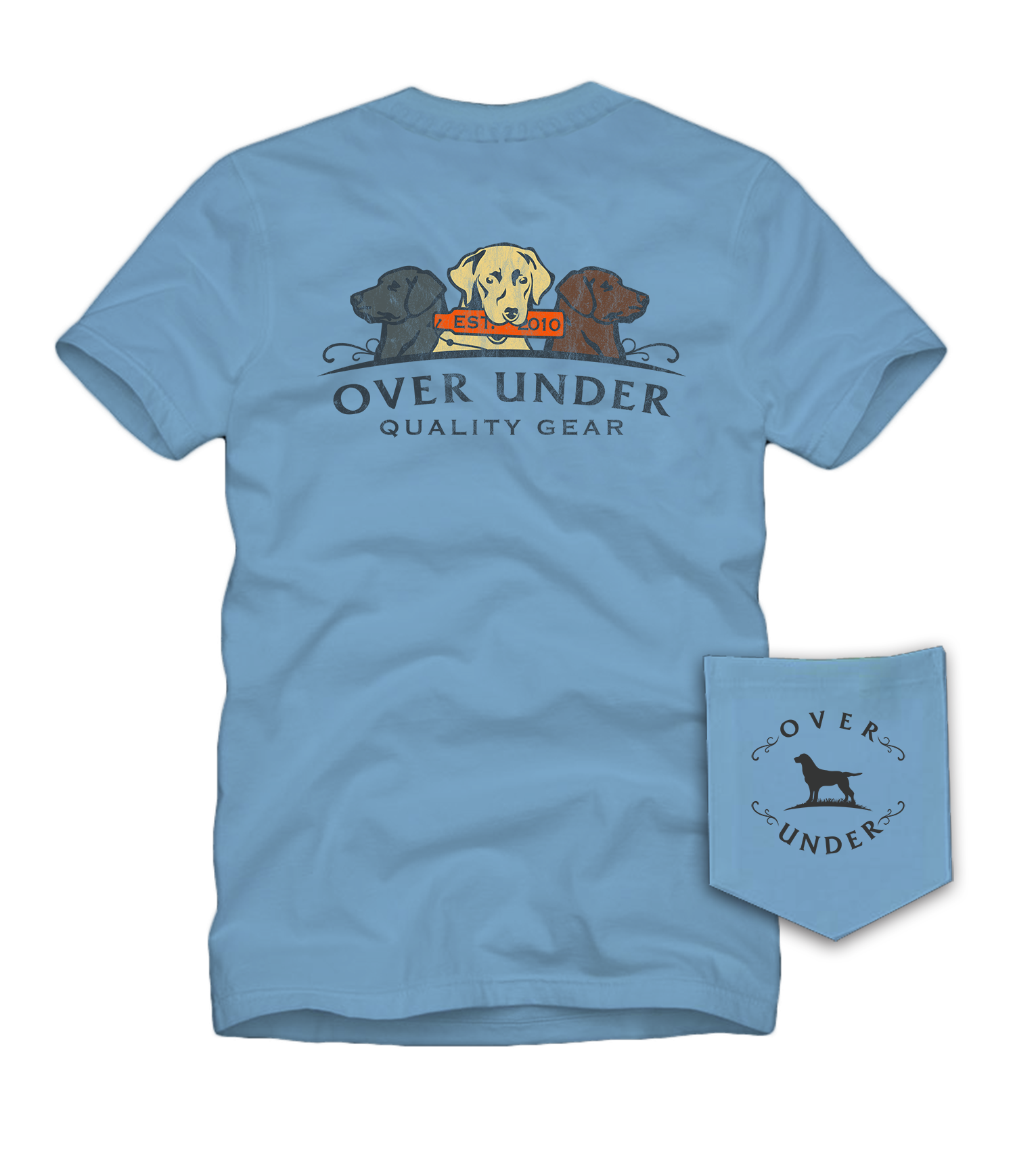 S/S Lab Trio T-Shirt Azure – Over Under Clothing