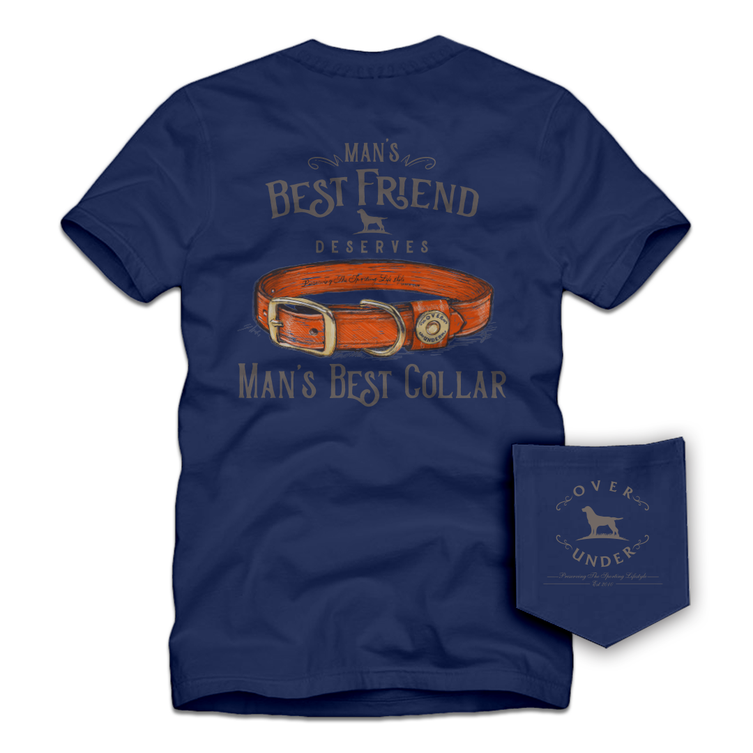 S/S Mans Best Collar Navy Blue