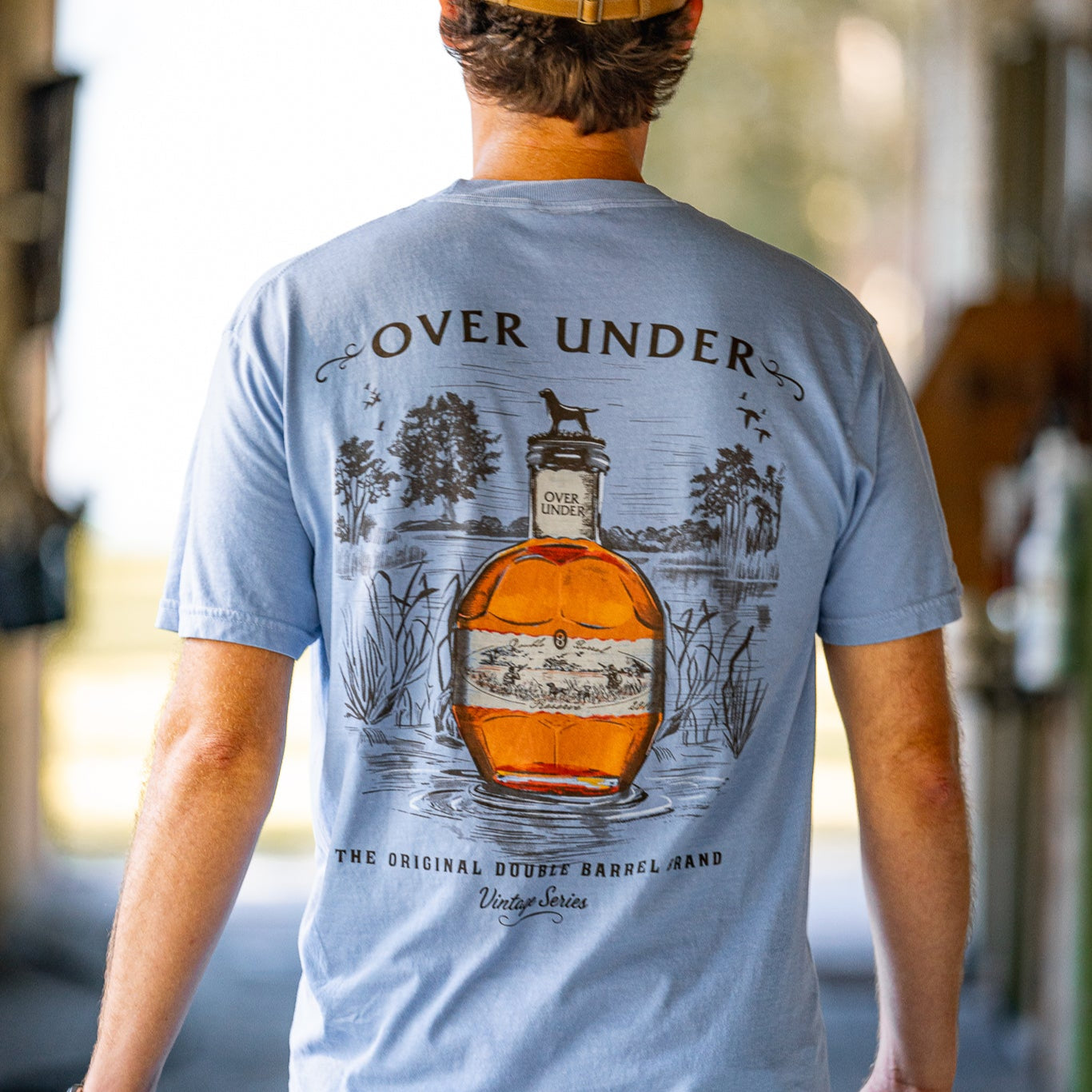 S/S Vintage Double Barrel Reserve T-Shirt Washed Denim