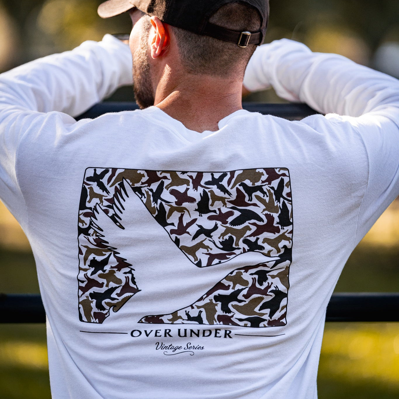 L/S Vintage Mallard Silhouette T-Shirt White