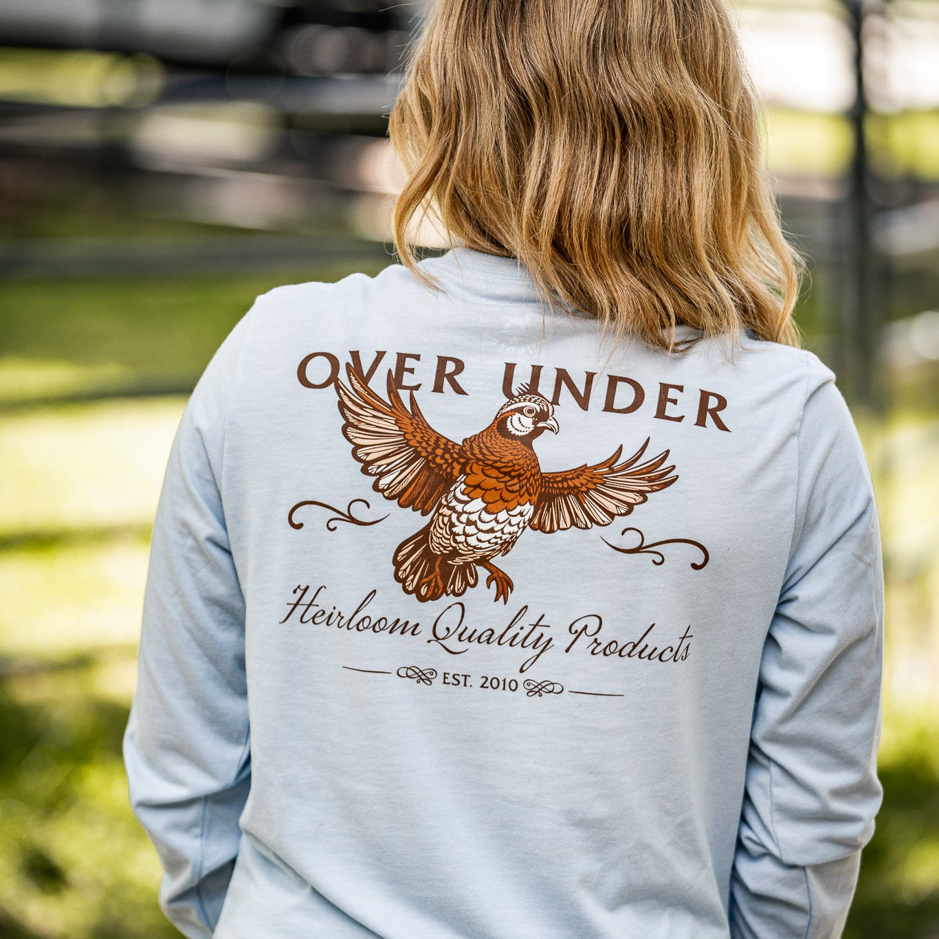 L/S Heirloom Quail T-Shirt Skyride