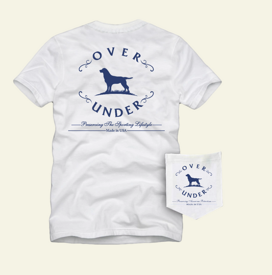 S/S Original Logo Navy T-Shirt White