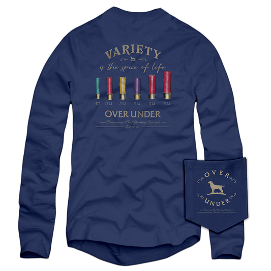 L/S Variety is the Spice of Life T-Shirt Navy
