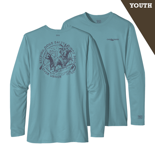 L/S Youth Tidal Tech Salty Surf Dog Tidepool