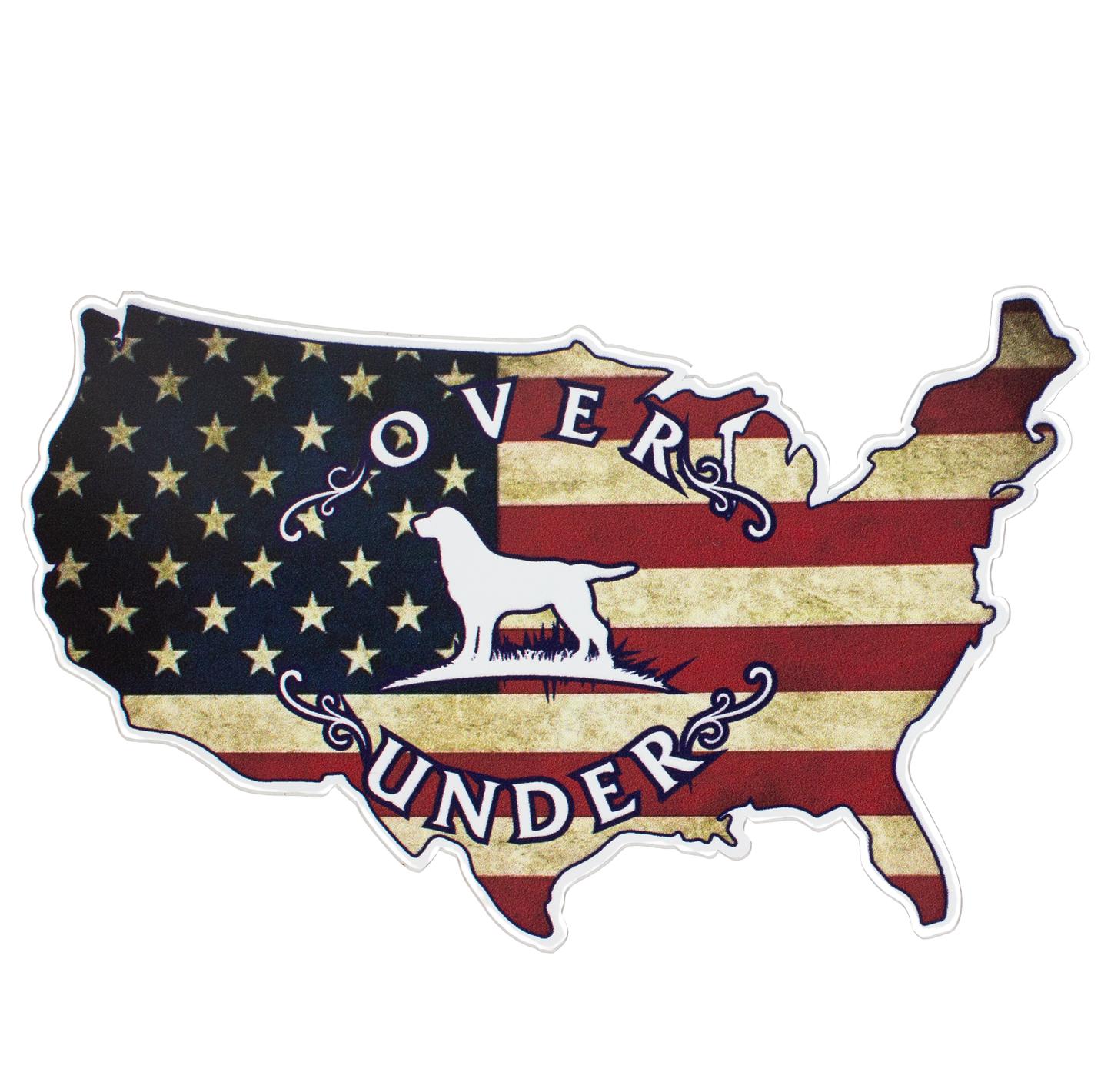 USA Map Logo Sticker