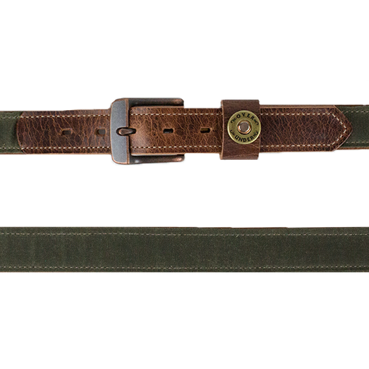 The Olive Waxed Canvas Belt