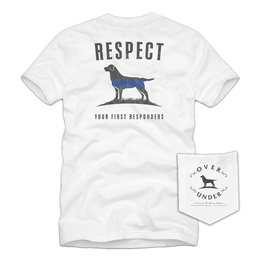 S/S Blue Line Respect T-Shirt White