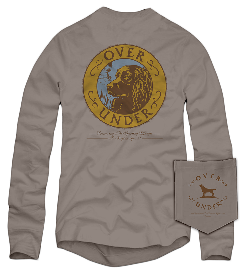 L/S Boykin Crest T-Shirt Driftwood