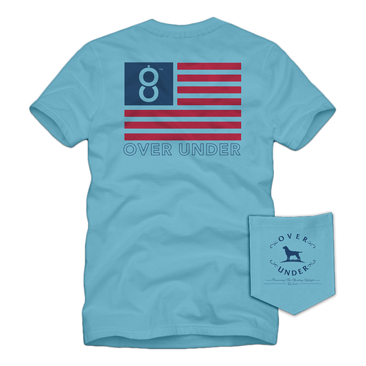 S/S Double Barrel American Tee Beachwash