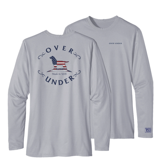 L/S Tidal Tech Flag Dog Gray