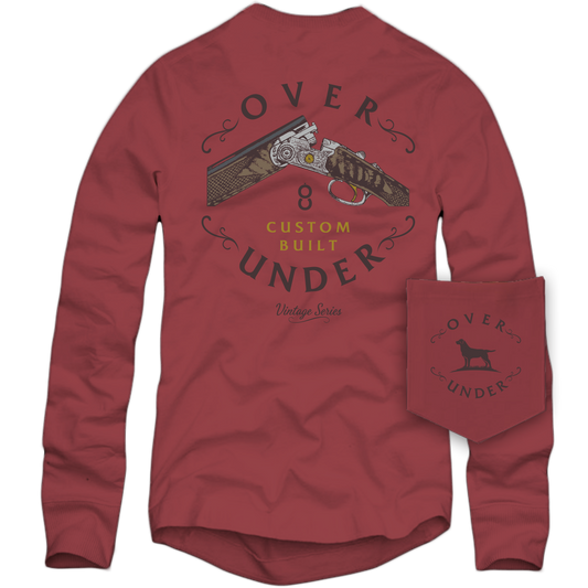 L/S Vintage Custom Built T-Shirt Crimson