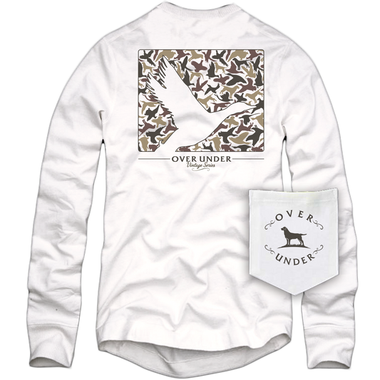 L/S Vintage Mallard Silhouette T-Shirt White
