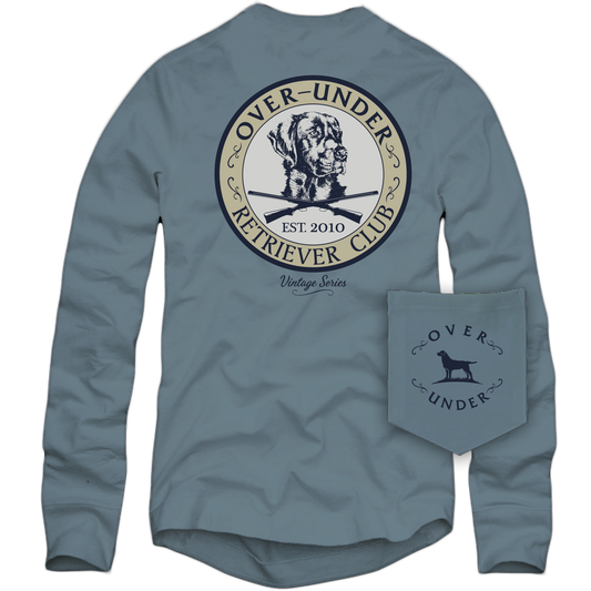 L/S Vintage Retriever Club T-Shirt Ice Blue