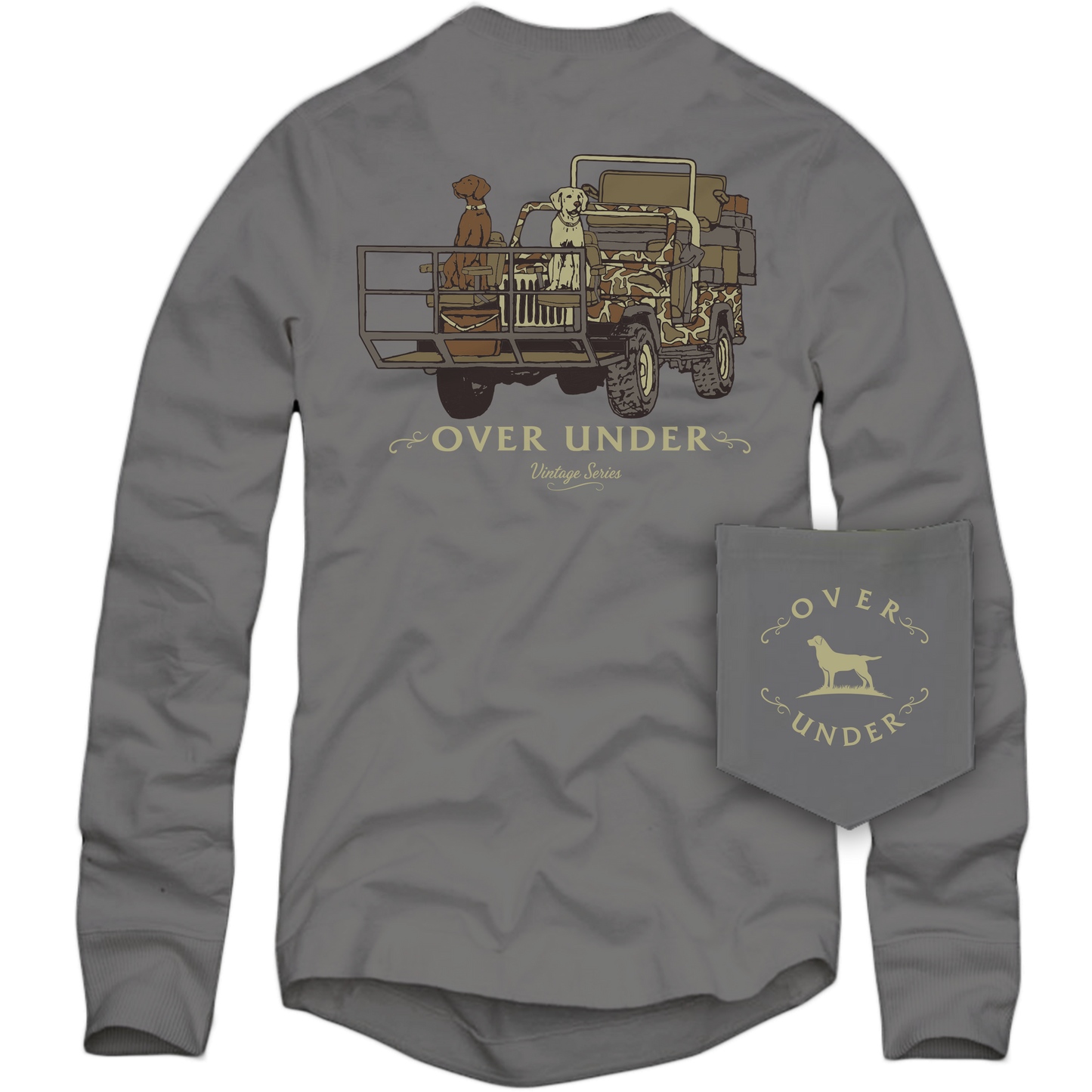 L/S Vintage Shotgun Rider T-Shirt Gray