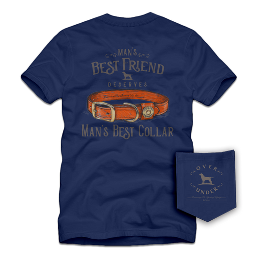 S/S Mans Best Collar Navy Blue