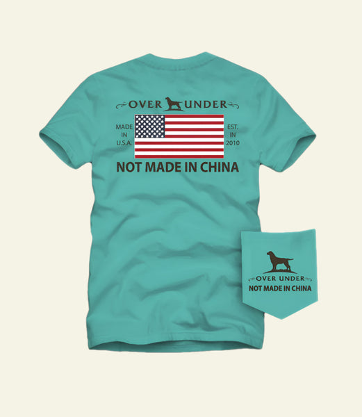 S/S Not Made In China T-Shirt Light Green – Over Under Clothing