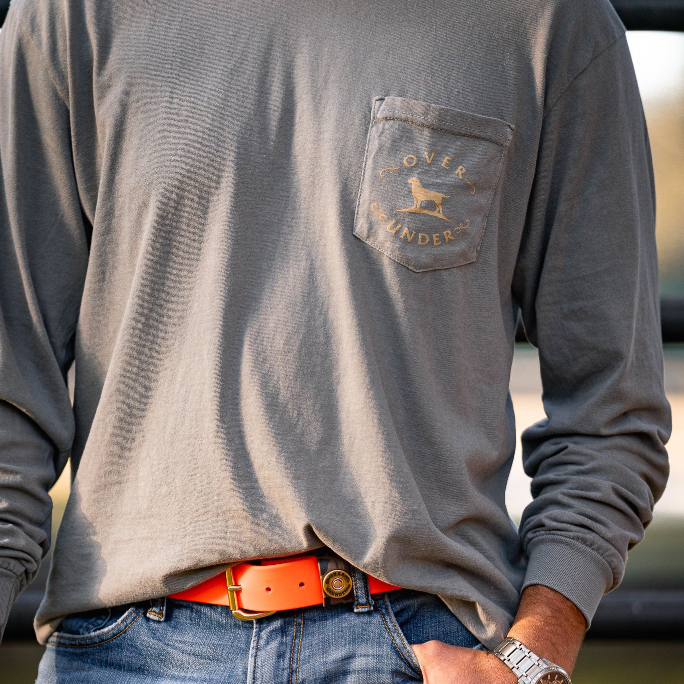 L/S Vintage Shotgun Rider T-Shirt Gray