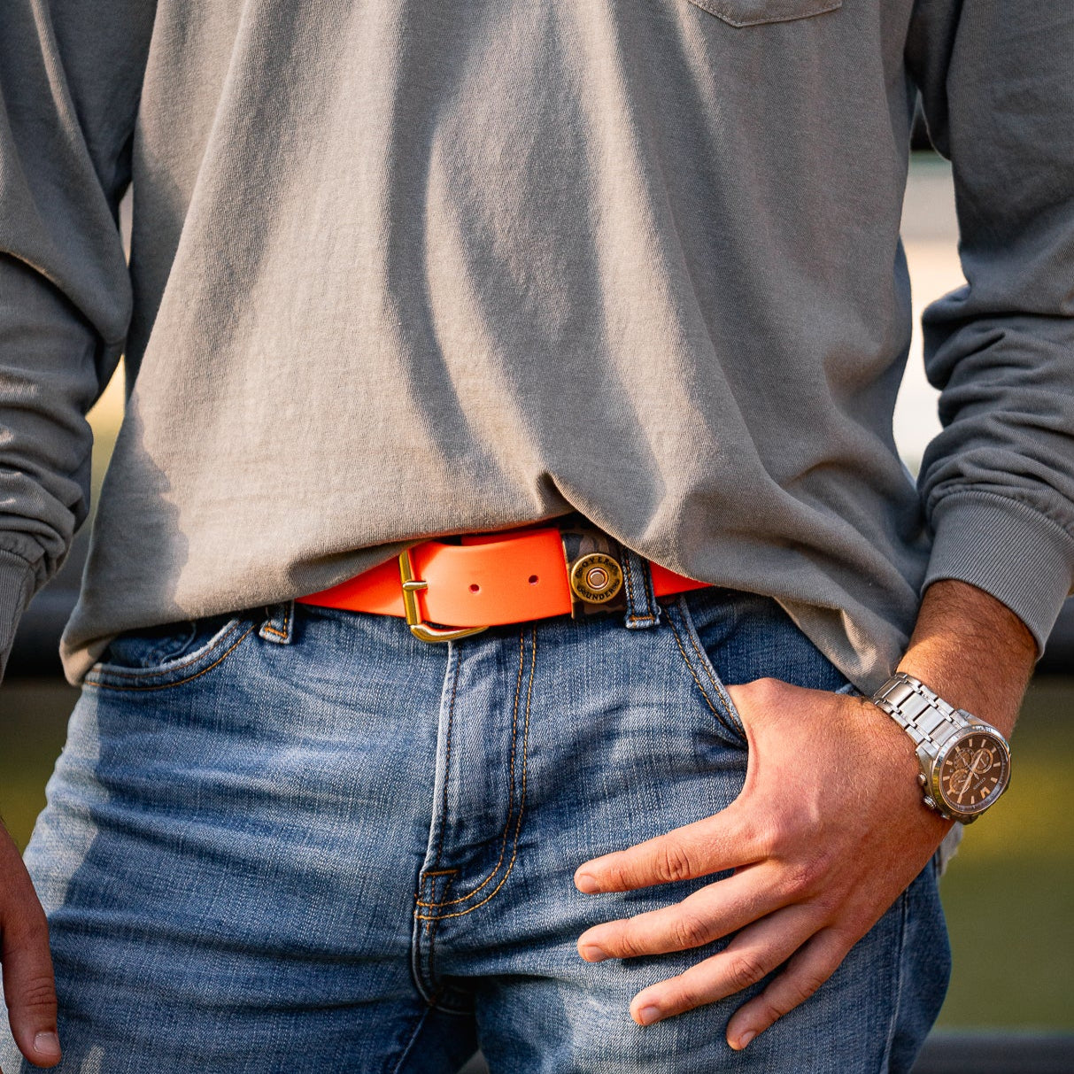 Waterproof Single Shot Belt Blaze Orange & Duck Camo