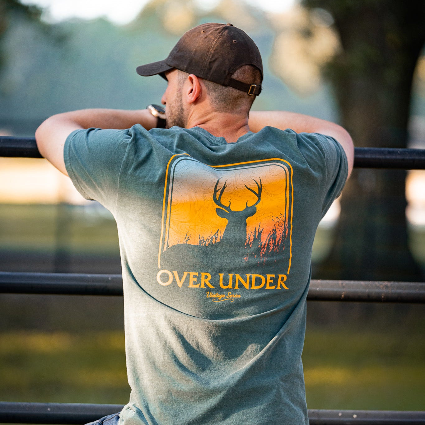 S/S Vintage Topo Deer T-Shirt Blue Spruce