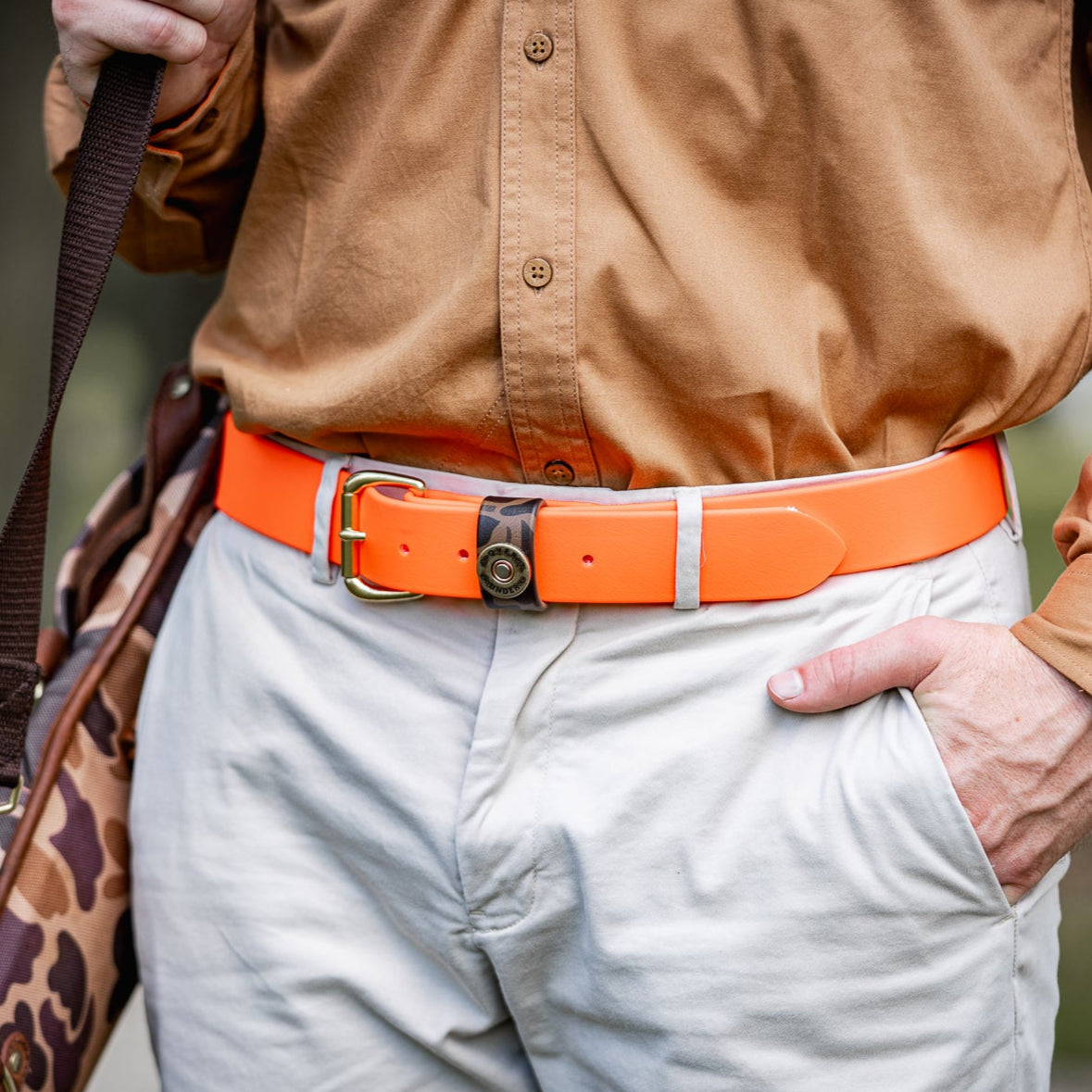 Waterproof Single Shot Belt Blaze Orange & Duck Camo