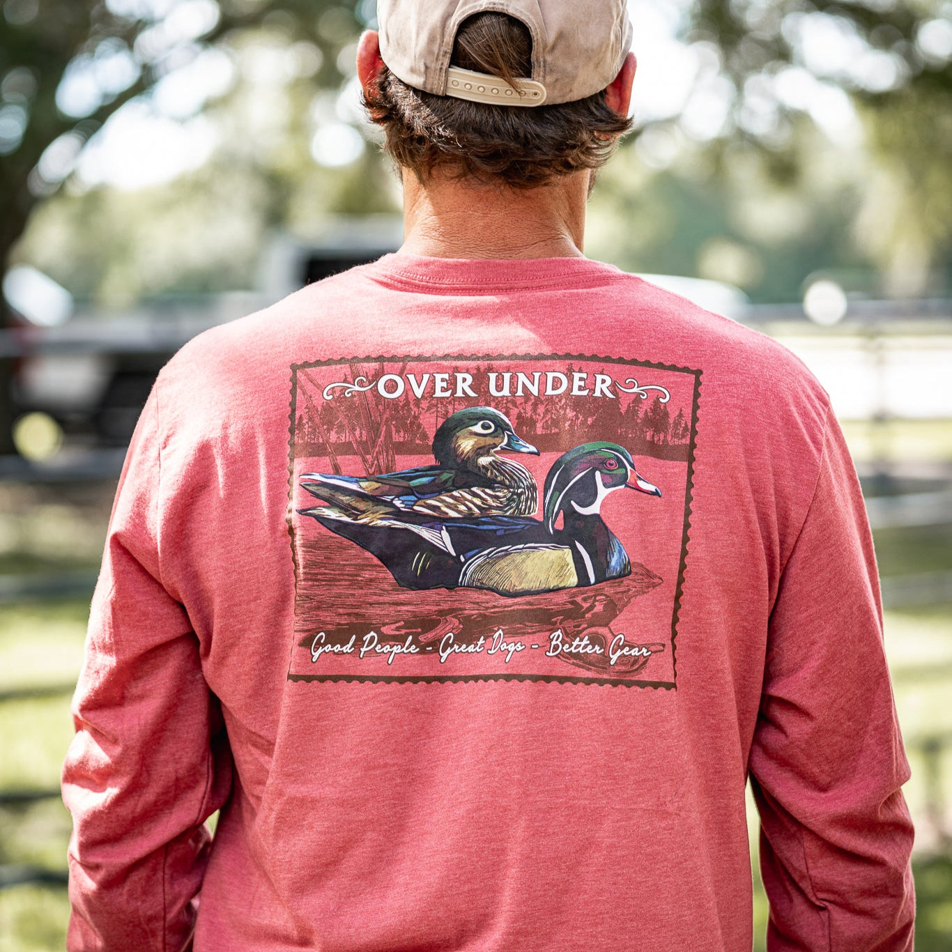 L/S Wood Duck Stamp T-Shirt Brick