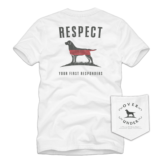 S/S Red Line Respect T-Shirt White