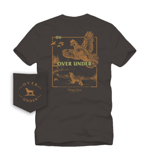 S/S Vintage Cocker and Quail T-Shirt Pepper