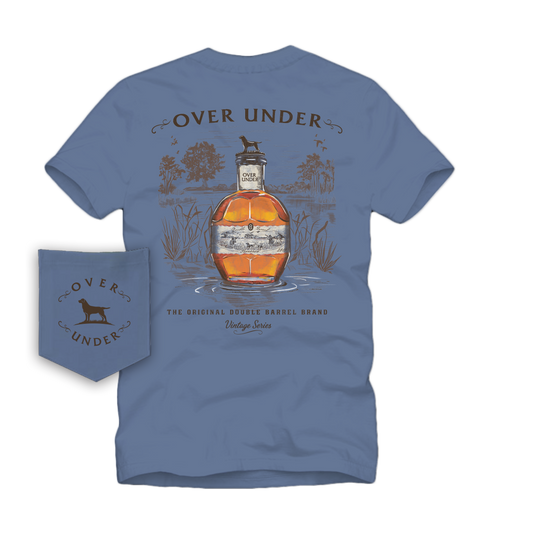 S/S Vintage Double Barrel Reserve T-Shirt Washed Denim