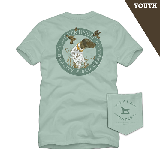 S/S Youth Pointer Hunting Quail T-Shirt Green Tea