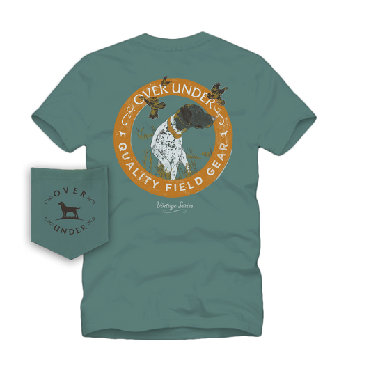 S/S Vintage Pointer and Quail T-Shirt Blue Spruce