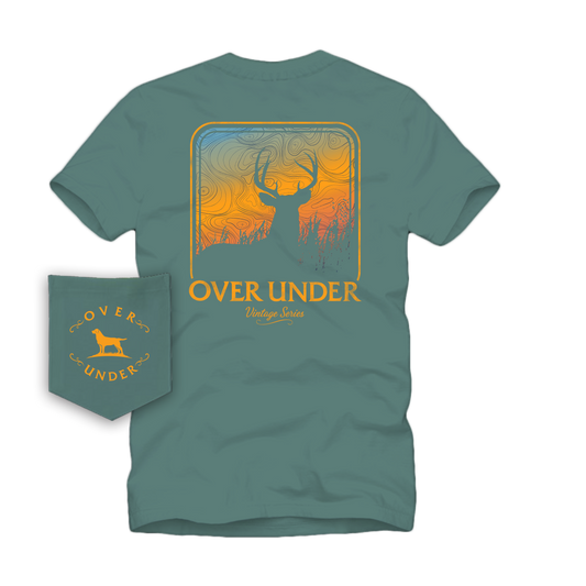 S/S Vintage Topo Deer T-Shirt Blue Spruce