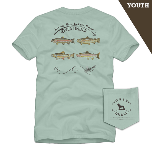 S/S Youth Trout Slam T-Shirt Green Tea