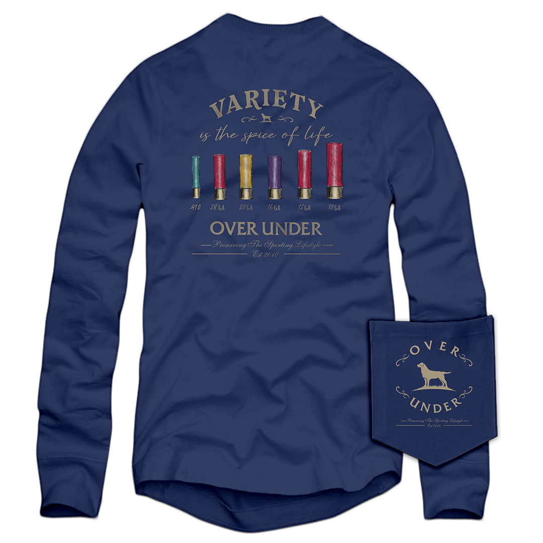 L/S Variety is the Spice of Life T-Shirt Navy