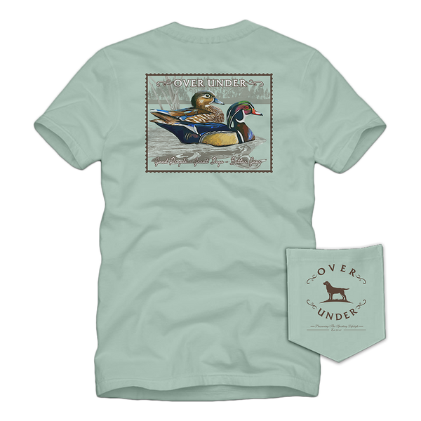 S/S Wood Duck Stamp T-Shirt Green Tea – Over Under Clothing
