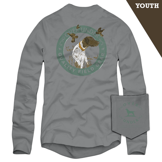 L/S Youth Pointer Hunting Quail T-Shirt Hurricane