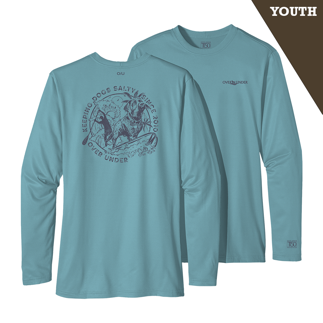 L/S Youth Tidal Tech Salty Surf Dog Tidepool