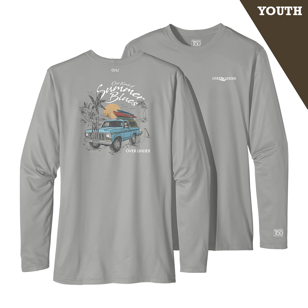 L/S Youth Tidal Tech Summer Blues Bonefish