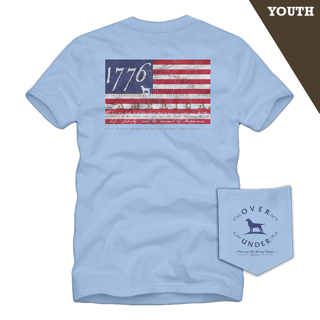 S/S Youth 1776 T-Shirt Sky Blue