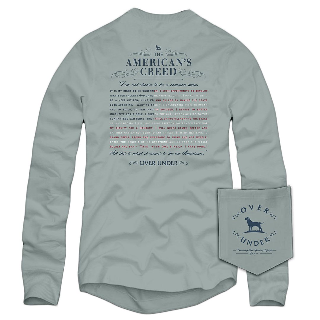 L/S American's Creed T-Shirt Green Tea