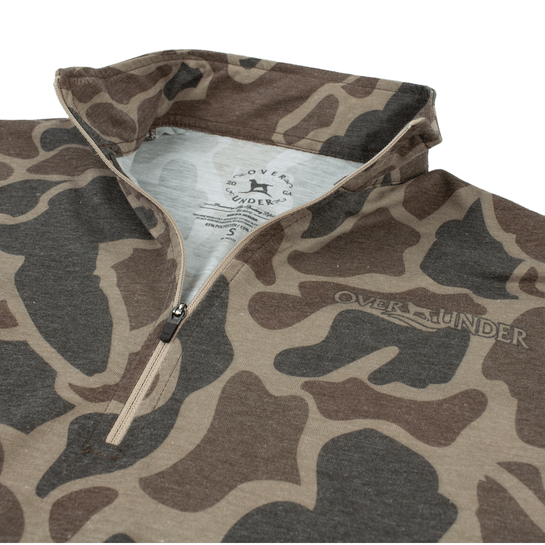 Roper® Boy's Camo Print Fleece 1/4 Zip Pullover