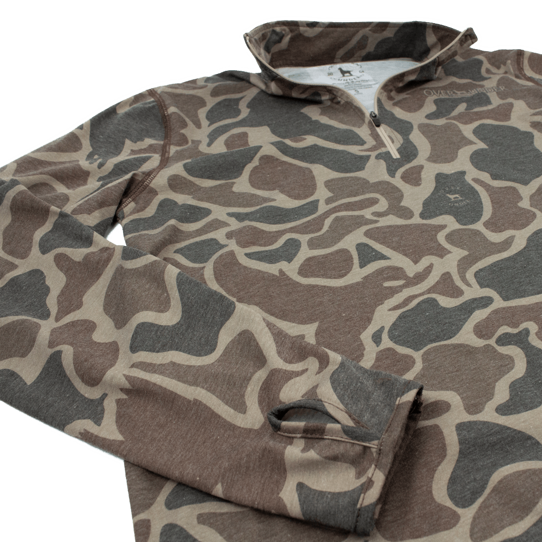 Camo half zip sales pullover