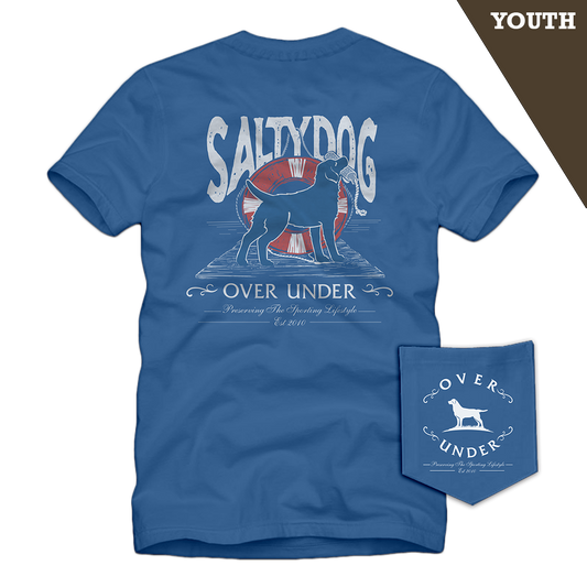 S/S Youth Salty Dog T-Shirt Blue Jean
