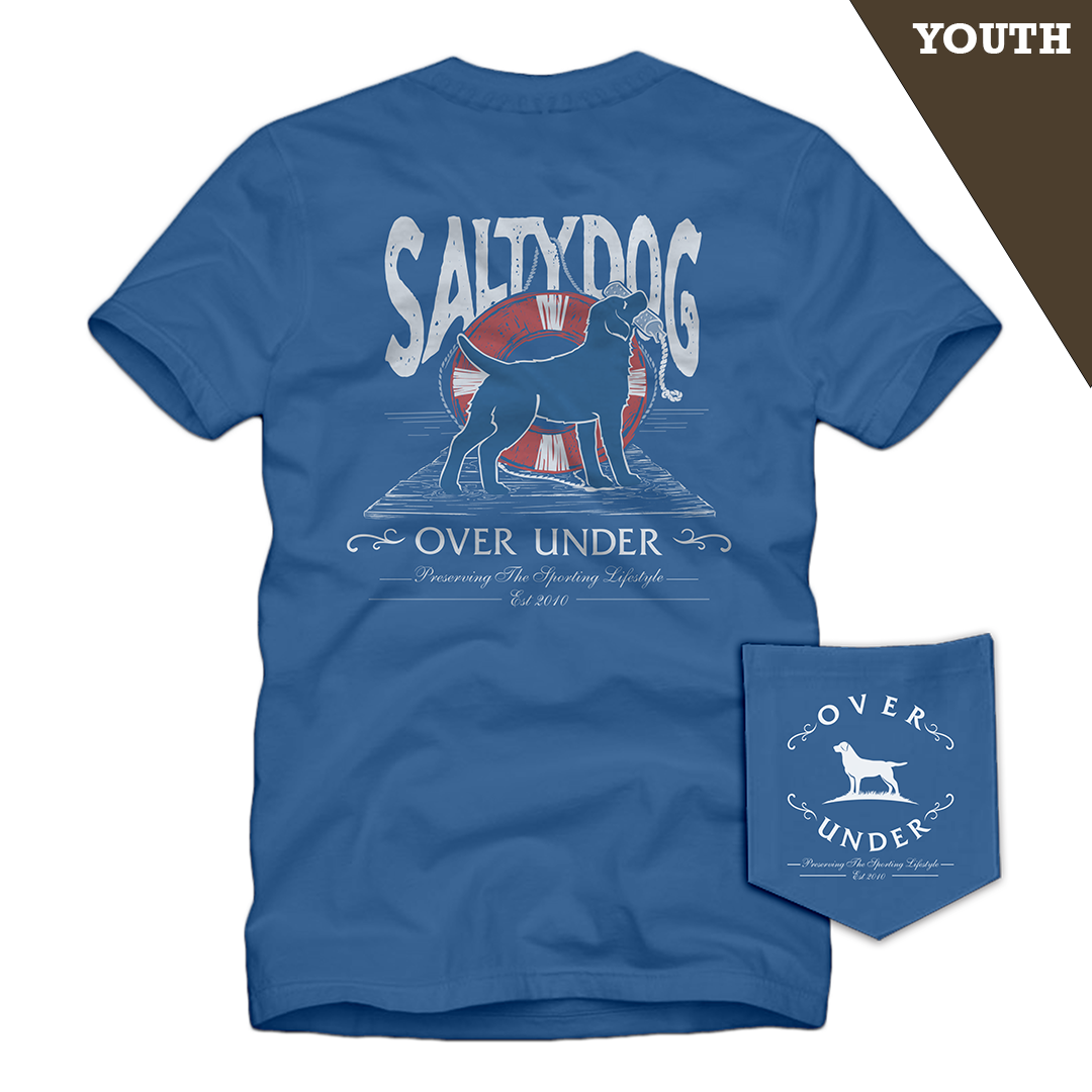 S/S Youth Salty Dog T-Shirt Blue Jean