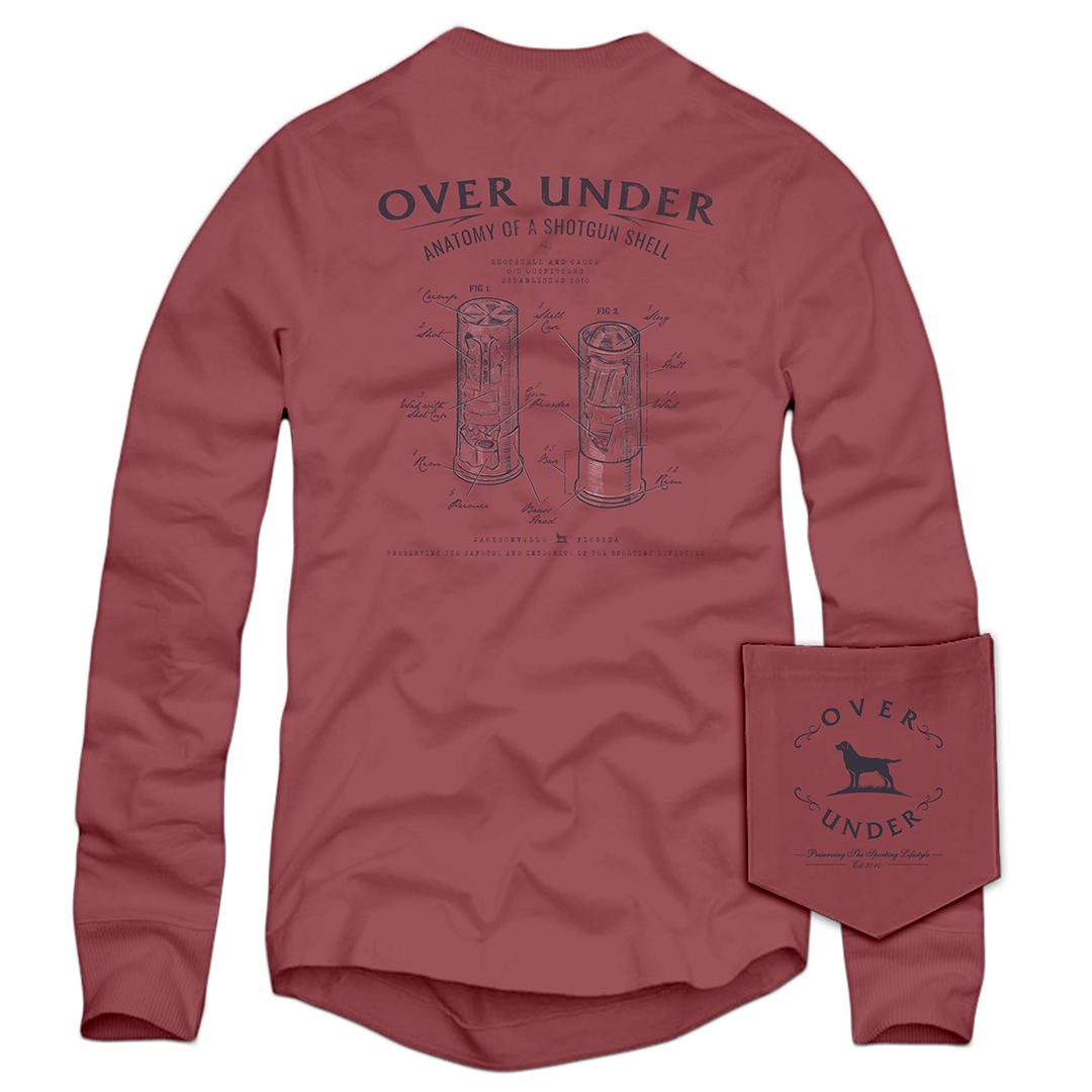L/S Shotshell Anatomy T-Shirt Brick