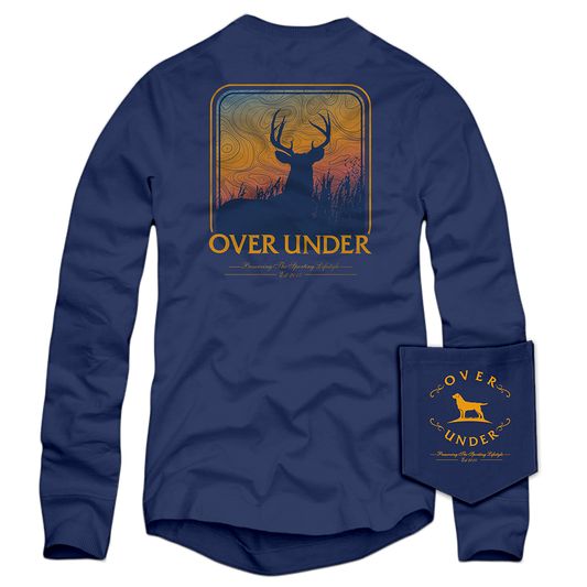 L/S Topo Deer T-Shirt Navy