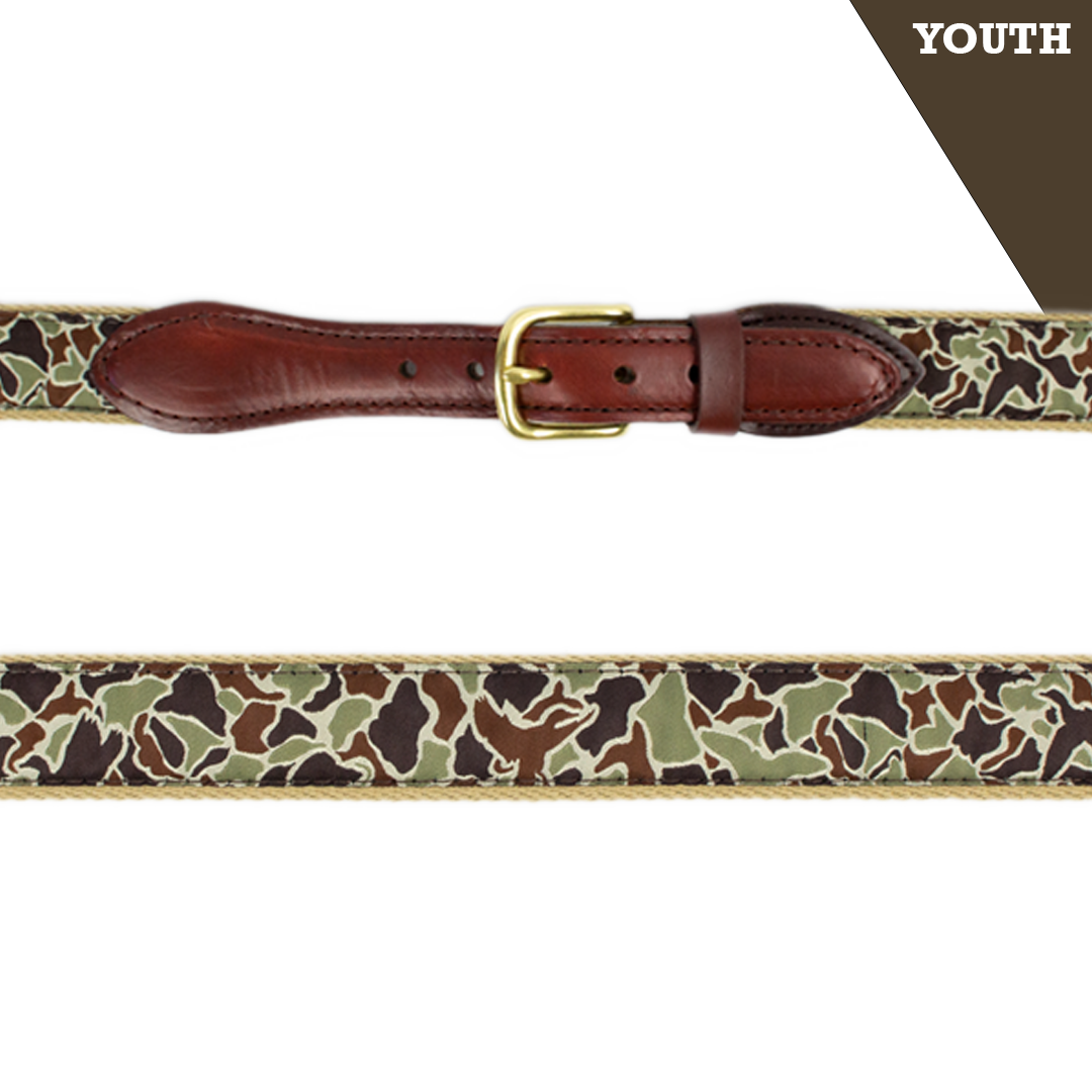 Youth Duck Camo Ribbon Belt